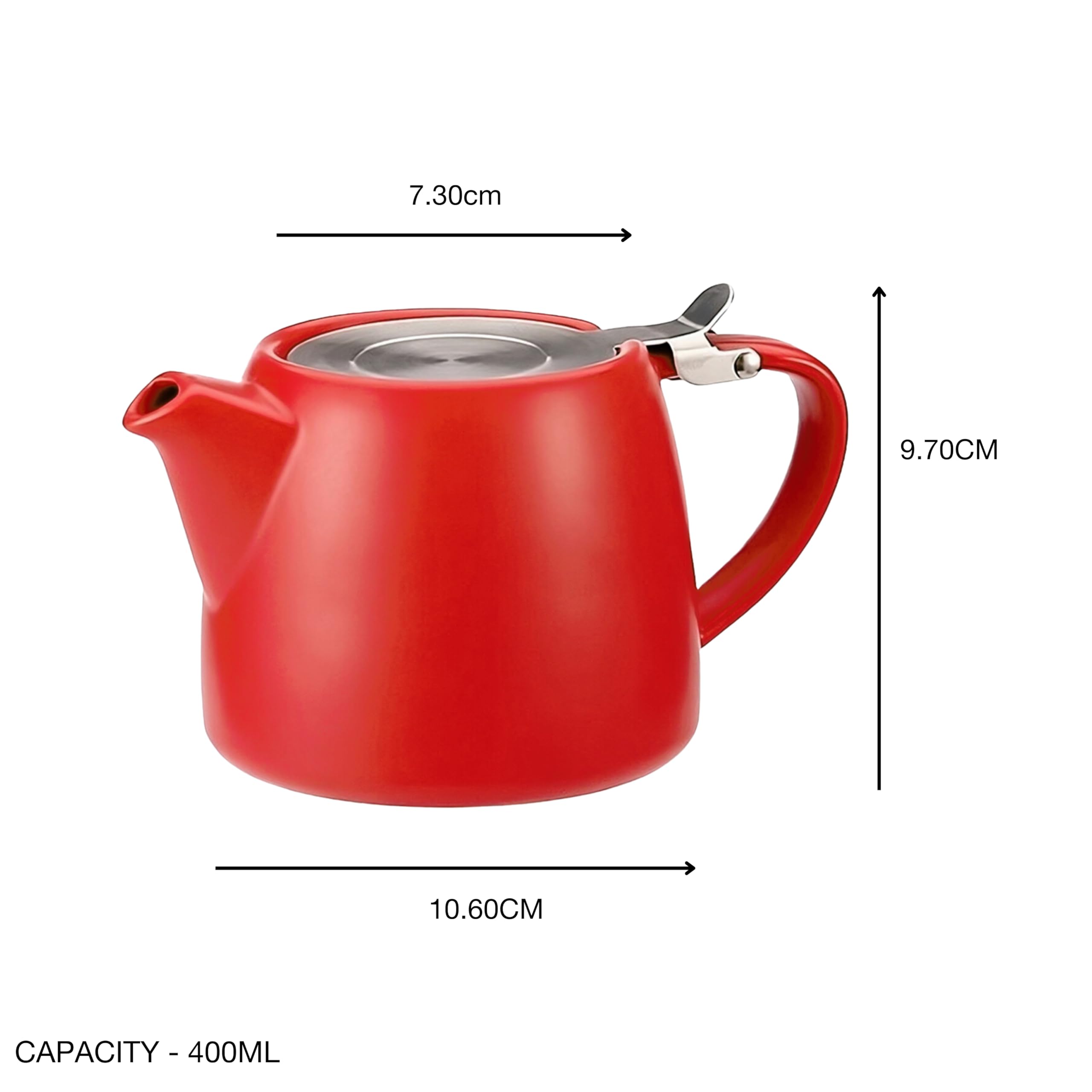 Glenburn Tea Direct Ceramic Teapot with Infuser  Perfect Loose-leaf, Flowery, Herbal, Green Tea Maker  High Fired, Finely Glazed